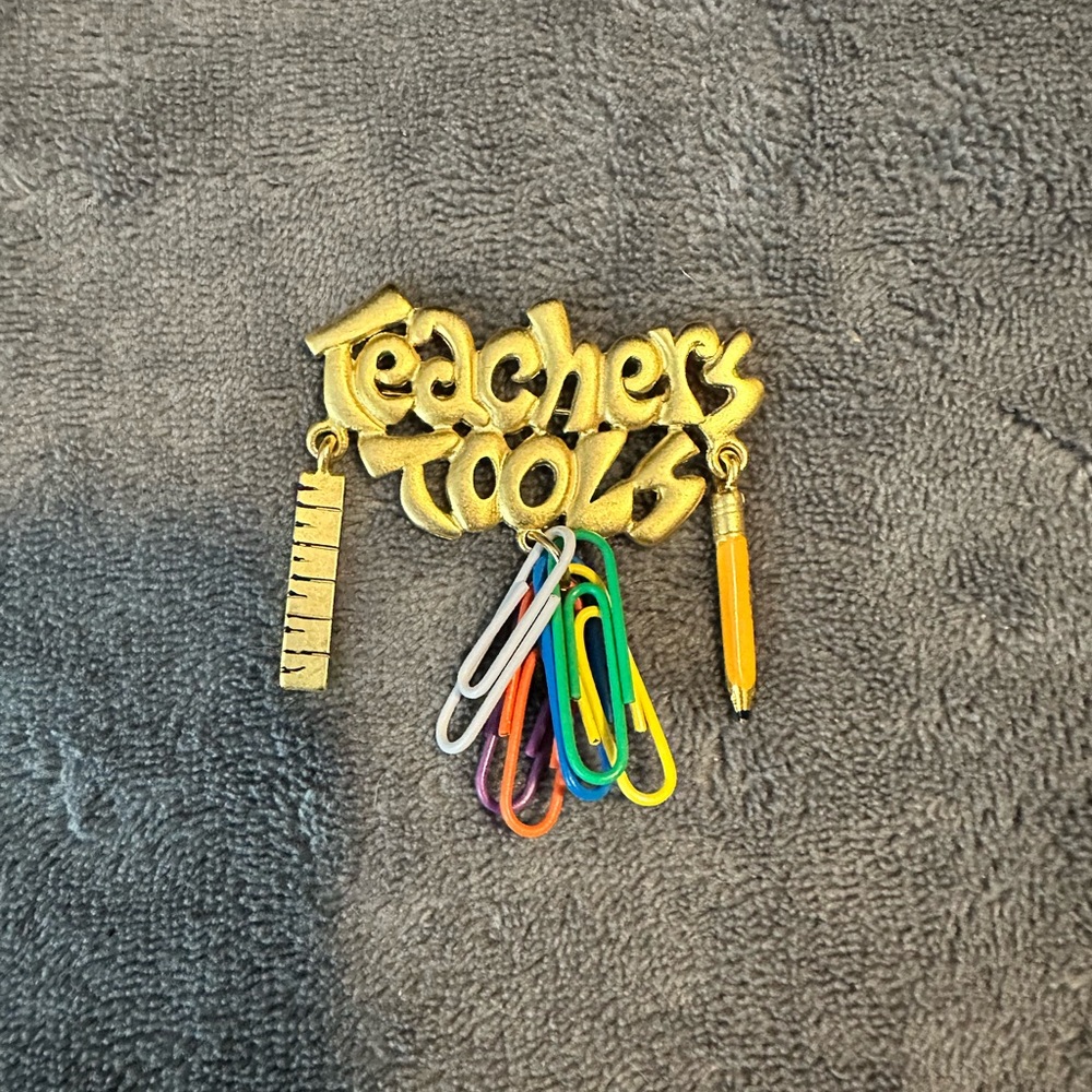 Tona Gold Tone Teacher’s Tool Brooch/Pin